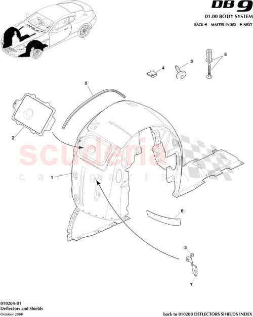 Part Diagram for Aston Martin 4G43-78-11289