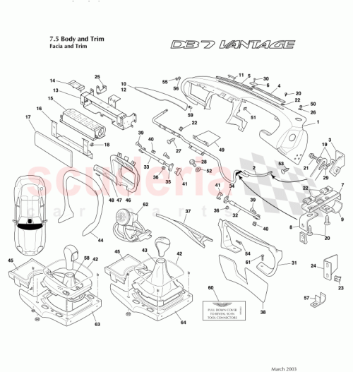 Part Diagram for Aston Martin 80-121422-AB