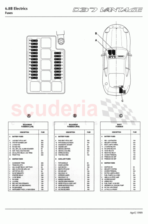 Part Diagram for Aston Martin 37-120603-AG