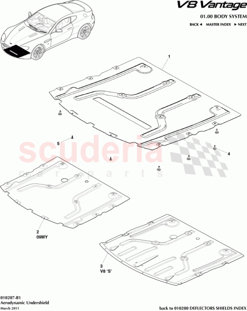 Part Diagram for Aston Martin 6G33-5E209-AH