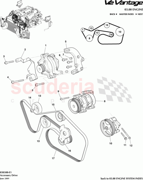 Part Diagram for Aston Martin 4G4340910010