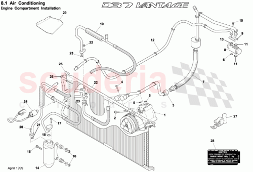 Part Diagram for Aston Martin 700555