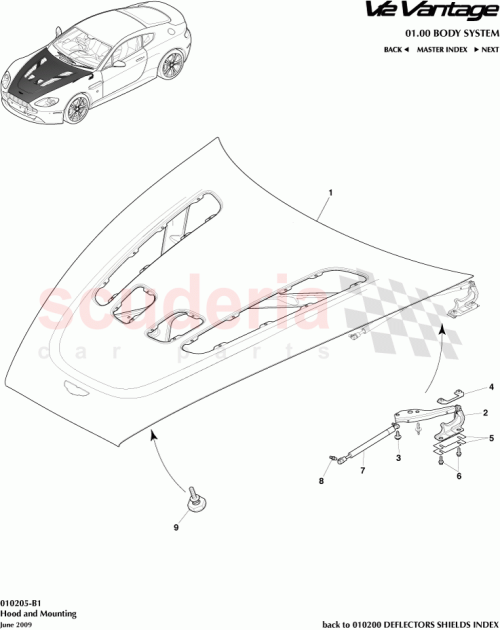 Part Diagram for Aston Martin 91AB-16C618-AA