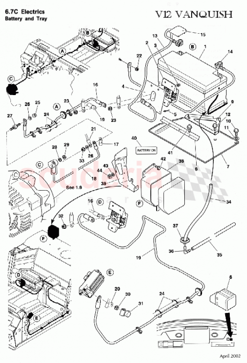 Part Diagram for Aston Martin 1R1E-5G261-BA