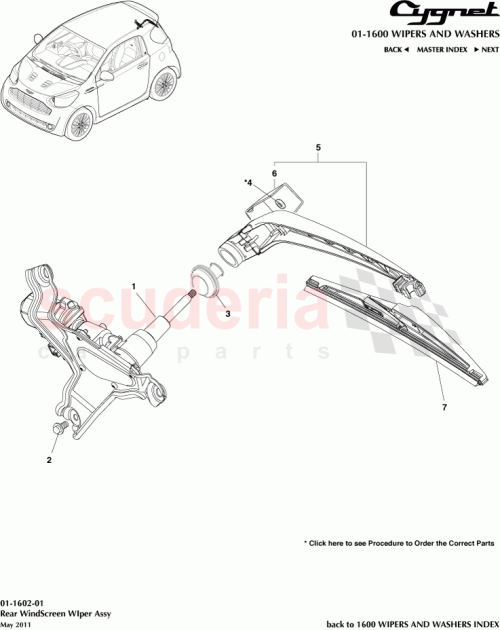 Part Diagram for Aston Martin 85130-74010