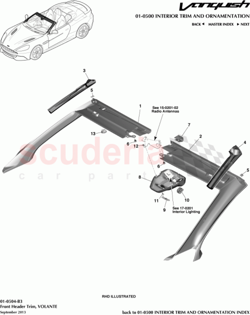 Part Diagram for Aston Martin ED33-03509-ABW