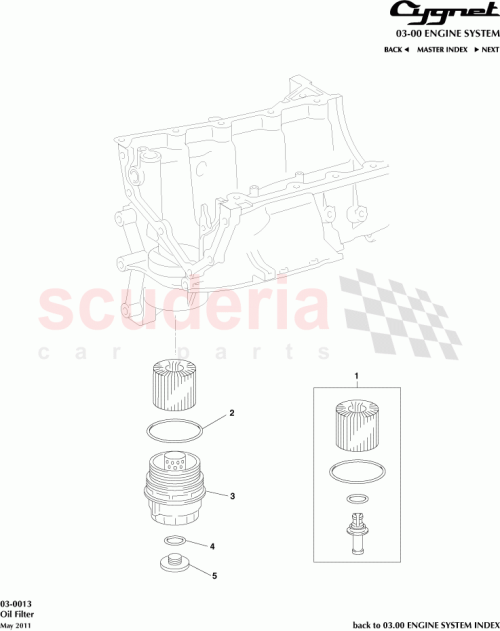 Part Diagram for Aston Martin 15620-40030
