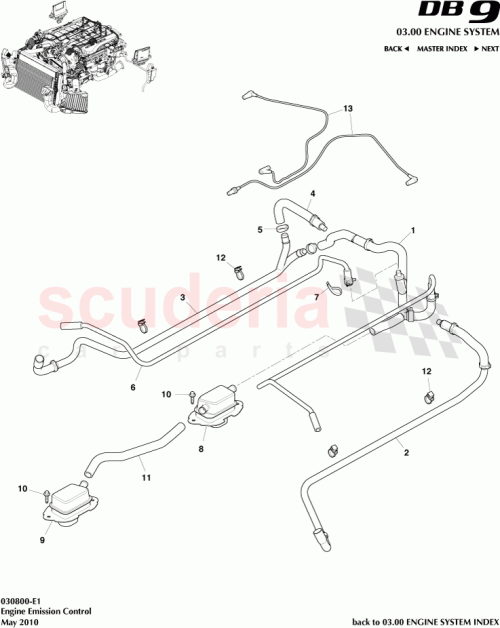 Part Diagram for Aston Martin 699209