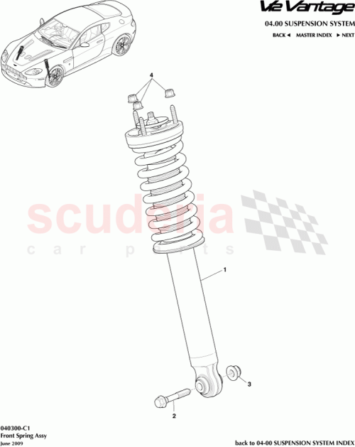 Part Diagram for Aston Martin AD23-18B036-AC