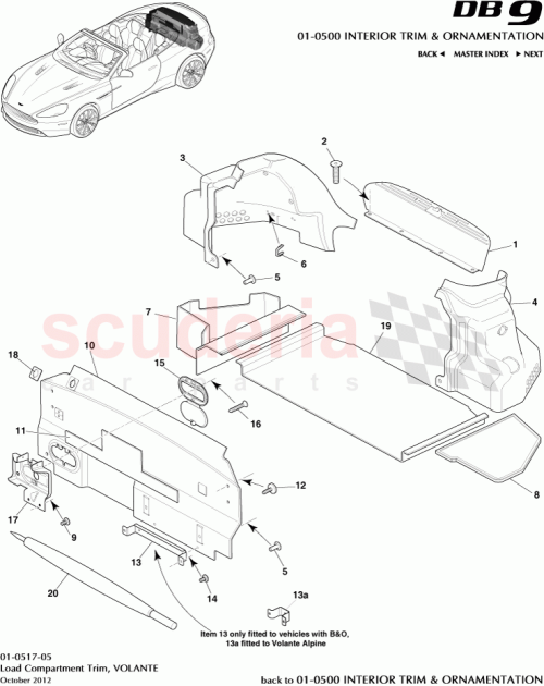Part Diagram for Aston Martin 9G43-L45445-BCW