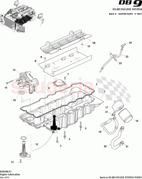Part Diagram for Aston Martin 4G43-04-10205