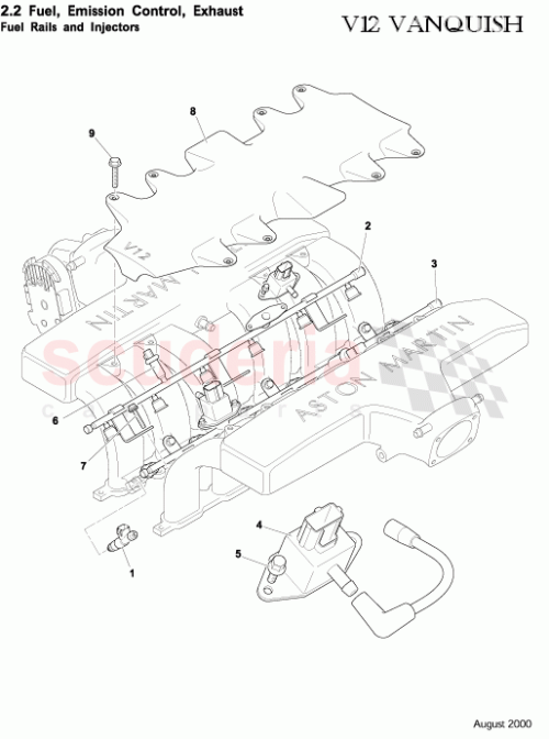 Part Diagram for Aston Martin 5R13-9S441-BA