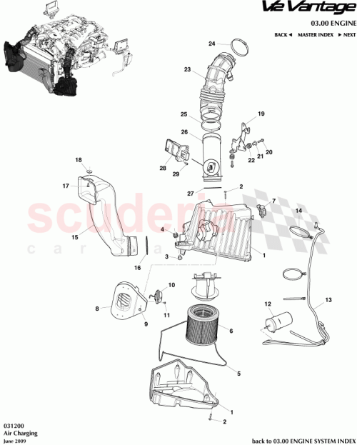 Part Diagram for Aston Martin 6L34-9H465-BA