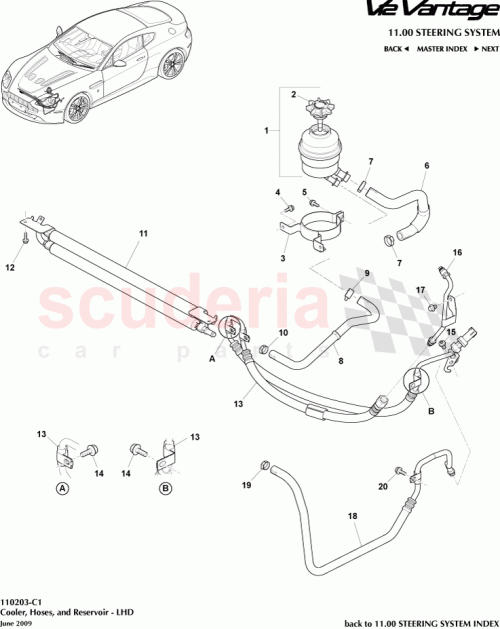 Part Diagram for Aston Martin AD23-3489-AA
