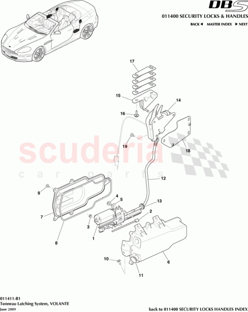 Part Diagram for Aston Martin 701574