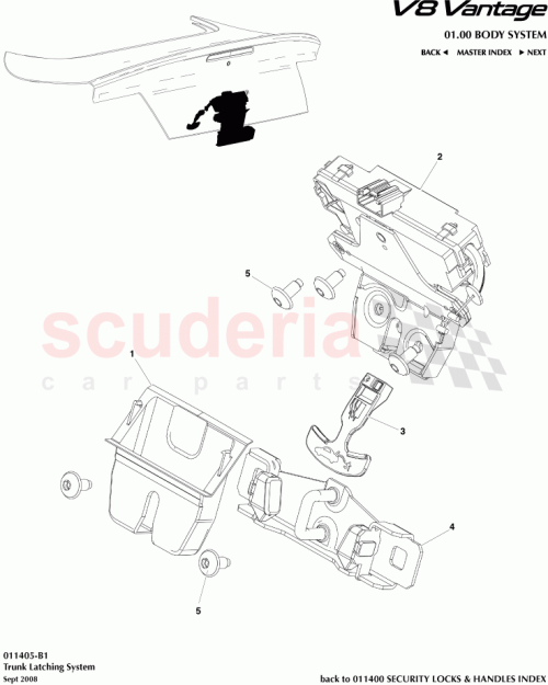 Part Diagram for Aston Martin 6G33-43422-AA