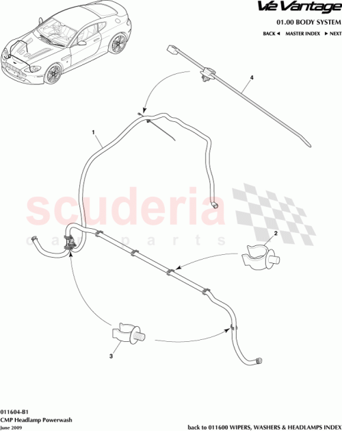 Part Diagram for Aston Martin 4G43-619B00-AA