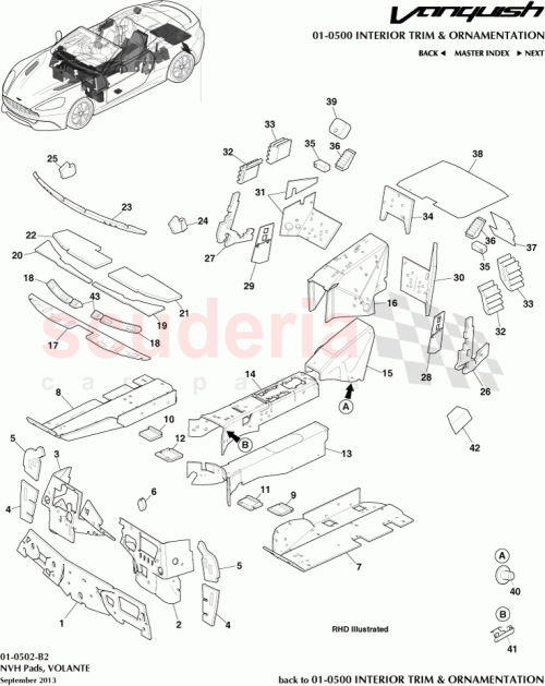 Part Diagram for Aston Martin ED33-31314-AB