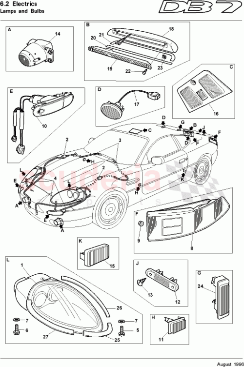 Part Diagram for Aston Martin 37-83100