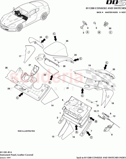 Part Diagram for Aston Martin 8D33-C06010-AAW