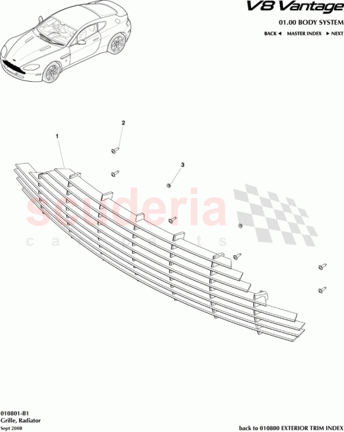 Part Diagram for Aston Martin 6G33-8A100-AJ