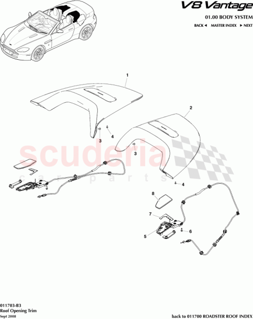 Part Diagram for Aston Martin 6G33-L519C64-AC