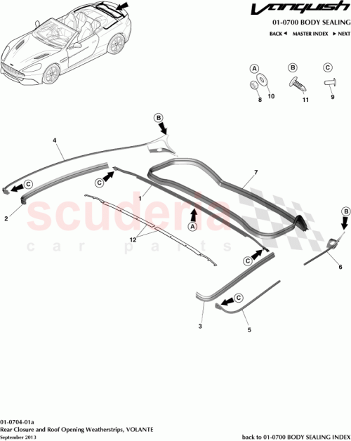 Part Diagram for Aston Martin 70295