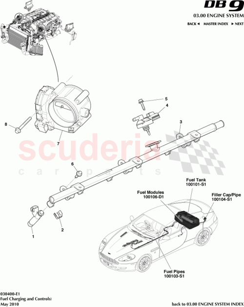 Part Diagram for Aston Martin 1R12-08-10079