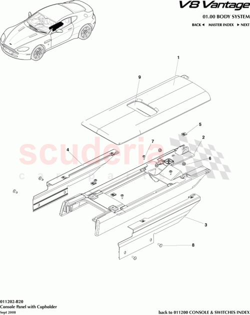 Part Diagram for Aston Martin 6G33-045C77-AAW