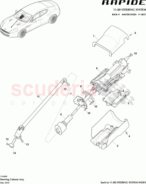Part Diagram for Aston Martin 701549