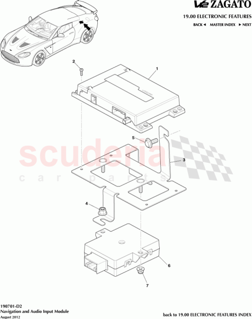 Part Diagram for Aston Martin CG43-10E887-RH