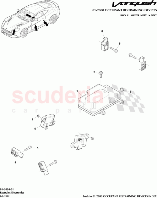 Part Diagram for Aston Martin 66G43-37-10240