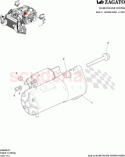 Part Diagram for Aston Martin 706889