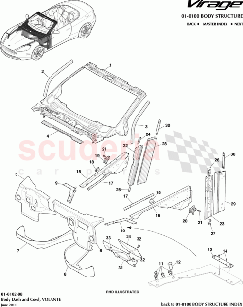Part Diagram for Aston Martin 64G432010881