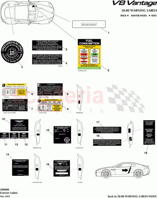 Part Diagram for Aston Martin 4G4301631AB