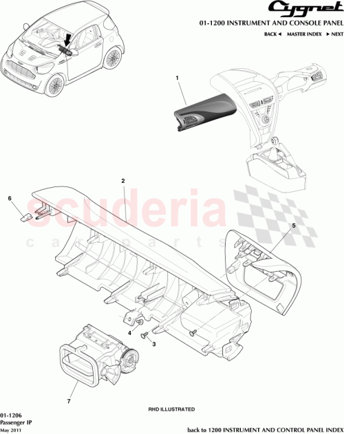 Part Diagram for Aston Martin 91671-80616