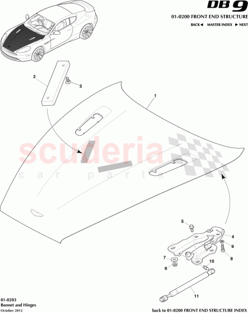 Part Diagram for Aston Martin DG43-16612-AG
