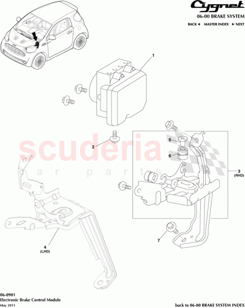 Part Diagram for Aston Martin 44521-12050
