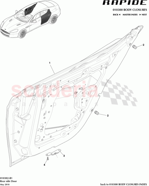 Part Diagram for Aston Martin AD43-66-10127