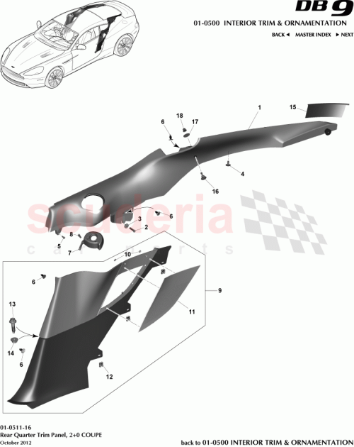 Part Diagram for Aston Martin CG43-31112-AAW