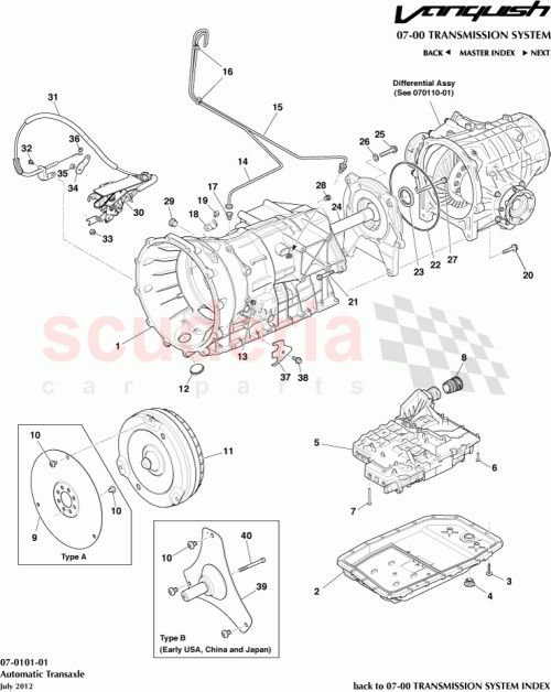 Part Diagram for Aston Martin CD33-6K375-AC