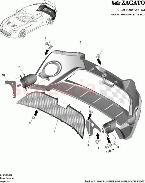 Part Diagram for Aston Martin CY83-17E995-AA