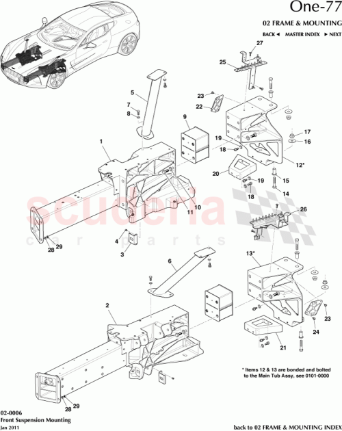 Part Diagram for Aston Martin 12023-03-8594-AD