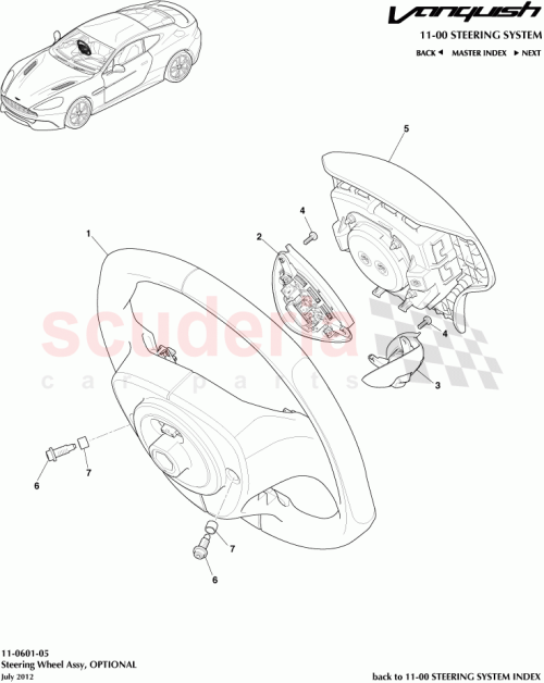 Part Diagram for Aston Martin CD33-3600-MAW