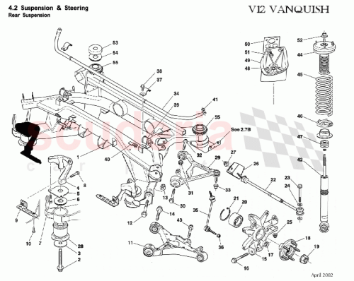 Part Diagram for Aston Martin 700148