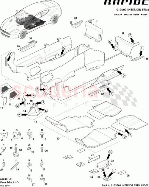 Part Diagram for Aston Martin AD43-80-10005