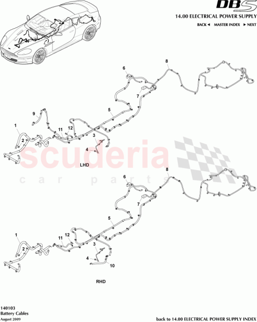 Part Diagram for Aston Martin 4G4314B278D1