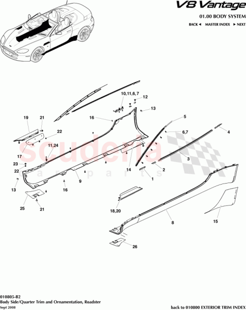 Part Diagram for Aston Martin AD23-280B83-AA