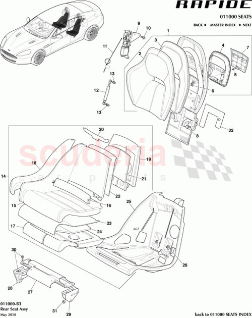 Part Diagram for Aston Martin AD43-432B18-AA