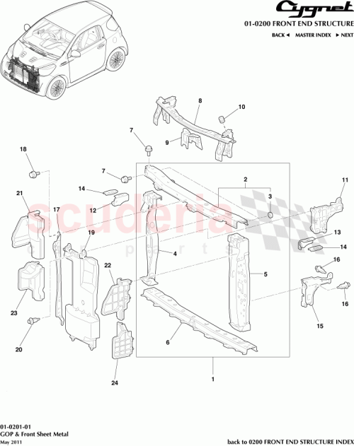 Part Diagram for Aston Martin 90541-15038